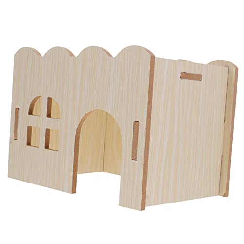 HYTROVE Kleintierhaus aus Holz für Hamster Wellenförmiges und Rückzugsort für Kleine Tiere für Hamster und Chinchillas Multifunktionale Unterkunft für Drinnen HYTROVE Kleintierhaus aus Holz für Hamster Wellenförmiges und Rückzugsort für Kleine Tiere für Hamster und Chinchillas Multifunktionale Unterkunft für Drinnen von HYTROVE
