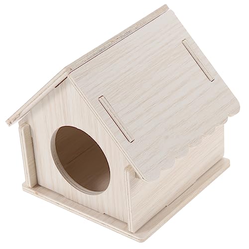 HYTROVE Holz Hamsterhaus für Meerschweinchen Versteck und Spielzeug Dekoratives Tierheim Sicher und Langlebig für Kleine Haustiere von HYTROVE