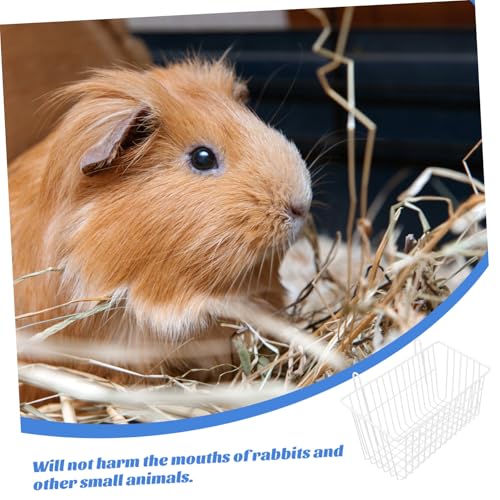 HYTROVE Metall Heuraufe für Kaninchen Mittelgroß Hängend Robuster Hasenfutterspender Platzsparend Einfache Anbringung Sicherer Käfighalter für Zwergkaninchen und Chinchilla von HYTROVE