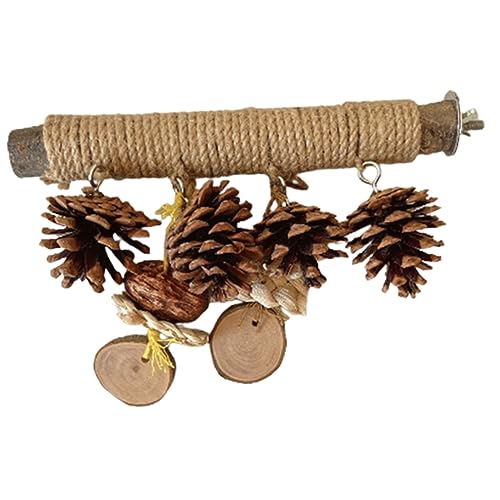 HYTROVE Papagei Spielständer Aus Naturholz Mit Kiefernnadel Kauspielzeug Für Vögel Langer Vogelstand Für Wellensittiche Sittiche Und Papageien Fördert Spiel Und Gesundheit HYTROVE Papagei Spielständer Aus Naturholz Mit Kiefernnadel Kauspielzeug Für Vögel Langer Vogelstand Für Wellensittiche Sittiche Und Papageien Fördert Spiel Und Gesundheit von HYTROVE