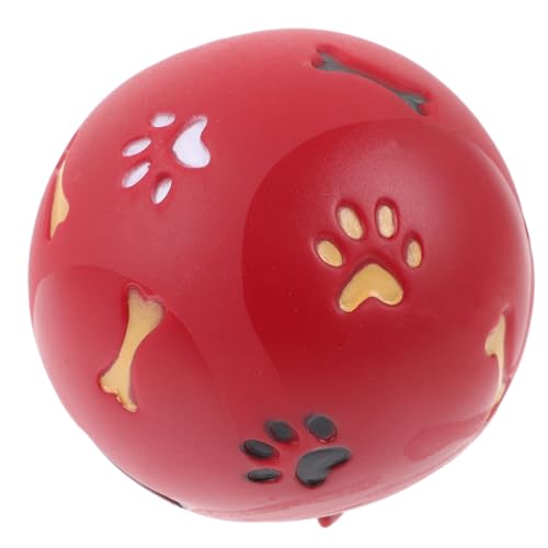 HYTROVE Pet Leakage Ball für Langlebiges Futterspielzeug Interaktive Lernhilfe für Haustiere für Kleine aus Hochwertigem Ungiftigem Material Rot von HYTROVE
