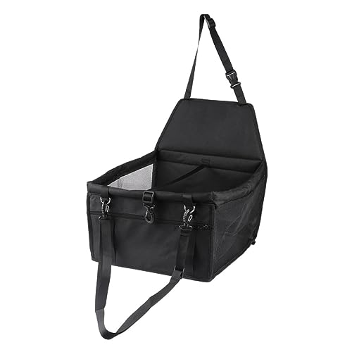 HYTROVE Pet Safety Seat Atmungsaktiver Mesh Wasserdichter Haustierautositz für Katzen und Hunde Tragetasche für Sicheres Reisen Schwarz mit Dicken Stützstäben HYTROVE Pet Safety Seat Atmungsaktiver Mesh Wasserdichter Haustierautositz für Katzen und Hunde Tragetasche für Sicheres Reisen Schwarz mit Dicken Stützstäben von HYTROVE