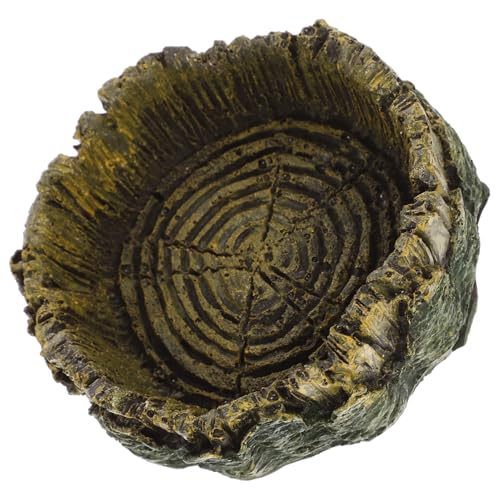 HYTROVE Reptilien Wasserschale mit Holzmaserung Dekorative Futterschale für Eidechsen und Kleine rutschfeste Trinkschale Langlebiges Material für Terrarien HYTROVE Reptilien Wasserschale mit Holzmaserung Dekorative Futterschale für Eidechsen und Kleine rutschfeste Trinkschale Langlebiges Material für Terrarien von HYTROVE