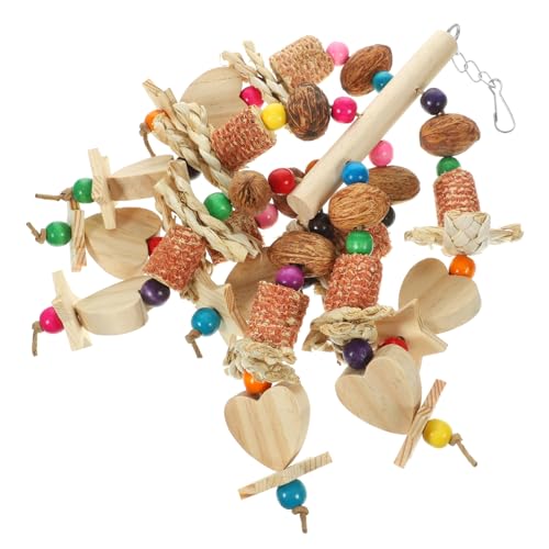 HYTROVE Papageien Spielzeug Aus Natürlichem Holz Hängendes Kau Und Spielzeug Für Vögel Zum Beißtraining Beschäftigung Von Papageien Sicher Und Langlebig Für Vogelkäfige HYTROVE Papageien Spielzeug Aus Natürlichem Holz Hängendes Kau Und Spielzeug Für Vögel Zum Beißtraining Beschäftigung Von Papageien Sicher Und Langlebig Für Vogelkäfige von HYTROVE