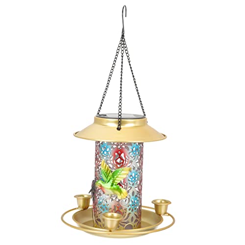 HYTROVE Solar Vogeltränke und Futterspender für Garten Automatischer Wasserspender und Futterhalter für Hummingbirds für Außenbereich HYTROVE Solar Vogeltränke und Futterspender für Garten Automatischer Wasserspender und Futterhalter für Hummingbirds für Außenbereich von HYTROVE