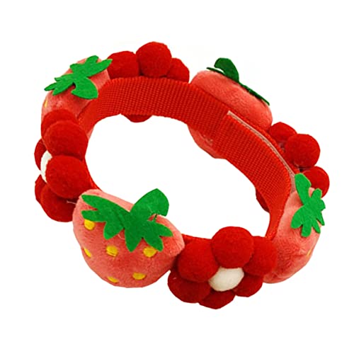 HYTROVE Verstellbarer Katzenkragen mit Dekorativen Erdbeerblumen Sicher und Bequem für Kätzchen und Welpen für Tägliche Trageanlässe Partys Hochzeiten HYTROVE Verstellbarer Katzenkragen mit Dekorativen Erdbeerblumen Sicher und Bequem für Kätzchen und Welpen für Tägliche Trageanlässe Partys Hochzeiten von HYTROVE