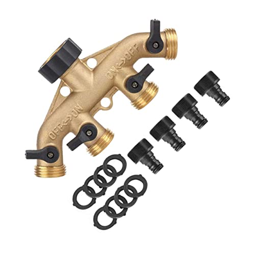 HYTROVE Wasserhahn Verteiler Kugelhahn Schlauchadapter für Gartenbewässerung Eu Standard mit Dichtungen und Einfachem an Standardschläuche HYTROVE Wasserhahn Verteiler Kugelhahn Schlauchadapter für Gartenbewässerung Eu Standard mit Dichtungen und Einfachem an Standardschläuche von HYTROVE