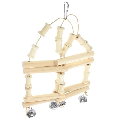 HYTROVE Vogelschaukel Aus Holz Papagei-schaukelspielzeug Wellensittich-Spielzeug Für Den Käfig Zubehör von HYTROVE
