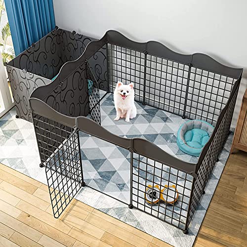 Kaninchengehege, Indoor-Hundegehege, Laufstall für Welpen, Haustier, Metallgitter, Gehege mit verstellbarer DIY-Tür für draußen, Kätzchen, Hamster, Meerschweinchen Kaninchengehege, Indoor-Hundegehege, Laufstall für Welpen, Haustier, Metallgitter, Gehege mit verstellbarer DIY-Tür für draußen, Kätzchen, Hamster, Meerschweinchen von HYUFEIAO