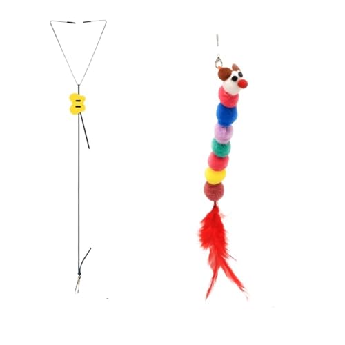 HYUIND 1PC Tür-Hänge-Maus und Katzenspielzeug, verstellbar, einziehbar, Tür-Hänge-Schaukel-Maus und Katzenspielzeug, Übung, zufällige Farbe HYUIND 1PC Tür-Hänge-Maus und Katzenspielzeug, verstellbar, einziehbar, Tür-Hänge-Schaukel-Maus und Katzenspielzeug, Übung, zufällige Farbe von HYUIND