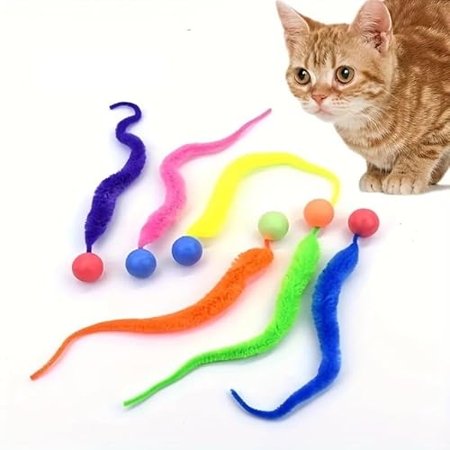 HYUIND 1PC Zufällige Farbe Katzenspielzeug Elastischer Ball Farbige Raupe Nicht elektrisch Haltbare Kunststoffkonstruktion for Indoor-Katzen Zauberstab HYUIND 1PC Zufällige Farbe Katzenspielzeug Elastischer Ball Farbige Raupe Nicht elektrisch Haltbare Kunststoffkonstruktion for Indoor-Katzen Zauberstab von HYUIND