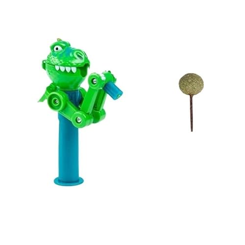 HYUIND 2 Stücke Lustiger süßer Dinosaurier Roboter Lollipop Spielzeug Katze Teaser Stick Kreative Aufbewahrung Roboter Geschenk Katzenminze Ball Spielzeug Haustier Katzenspielzeug(A1) von HYUIND
