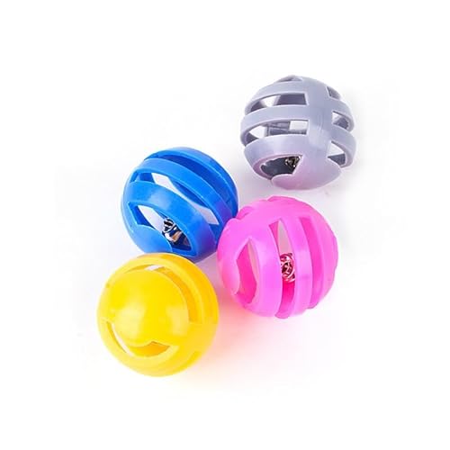 HYUIND Ball in zufälliger Farbe, langlebig, schönes Katzenzubehör, Glockenball mit niedriger Spannung, Katzenspielzeug, umweltfreundlich, modisch(3Pcs) von HYUIND