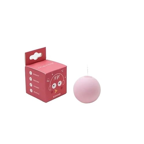 HYUIND Intelligentes Katzenspielzeug, interaktiver Ball, Plüsch, elektrischer Katzenclip, Trainingsspielzeug, Kätzchen, Touch-Sound, Haustierprodukte, Toyball(Pink Bird Sound) von HYUIND