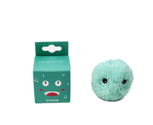 HYUIND Intelligentes Katzenspielzeug, interaktiver Ball, Plüsch, elektrischer Katzenclip, Trainingsspielzeug, Kätzchen, Touch-Sound, Haustierprodukte, Toyball(Plush Blue Frog) von HYUIND