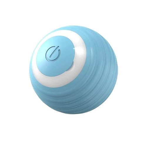 HYUIND Katzenbedarf, Spin Ball, Katzenspielzeug, elektrisch, interaktiv, USB-Aufladung, Katzen- und Hundezubehör, Katzenballspielzeug(Style 1 Blue) von HYUIND
