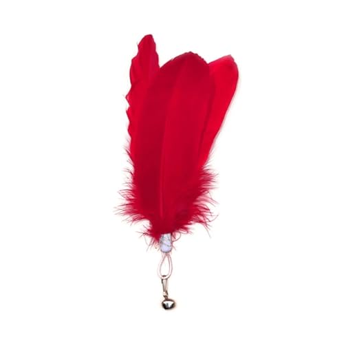 HYUIND Katzenspielzeug, interaktives Spielzeug, Feder-Teaser-Stick, Zauberstab, Ersatz-Fänger for Haustierfedern, for Katzenübungen(B-06) von HYUIND