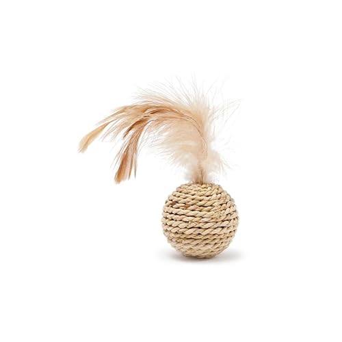 HYUIND Rattan-Katzenball, lustiges Spielzeug aus Kunstfedern, Glocke, interaktiver Ball, Haustierbedarf, 2 Stück Haustierspielzeug for Kätzchen, Katzenspielzeugbälle HYUIND Rattan-Katzenball, lustiges Spielzeug aus Kunstfedern, Glocke, interaktiver Ball, Haustierbedarf, 2 Stück Haustierspielzeug for Kätzchen, Katzenspielzeugbälle von HYUIND