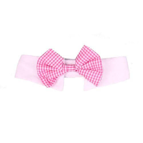 HYUIND Verstellbare formelle Haustier Fliege Kragen Krawatte for Katzen und Hunde Haustier Smoking Hochzeit Kostüm Kätzchen Katze Fliege Welpen Bowknot(Pink Plaid,S) von HYUIND