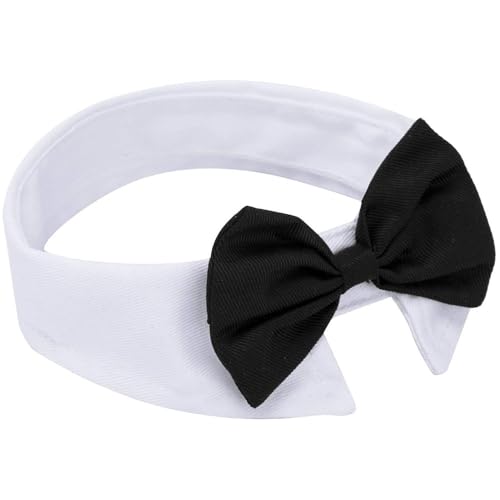 HYUIND Verstellbare formelle Haustier Fliege Kragen Krawatte for Katzen und Hunde Haustier Smoking Hochzeit Kostüm Kätzchen Katze Fliege Welpen Bowknot(Red Plaid,L) von HYUIND