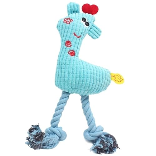 Haustierspielzeug, Giraffenform, Cord, Quietschspielzeug for Hunde, Baumwollseil, Welpenreinigung, Zahnpflege, Kauspielzeug, Haustiertraining, Hundezubehör(5) von HYUIND