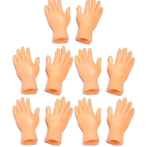 Mini-Hände, Modellpuppen, winzige Hände, Katzenmassagegerät, Miniaturspielzeug, Fingerhandschuhe, Kleiner Finger, interaktives Katzenspielzeug(10pieces) von HYUIND