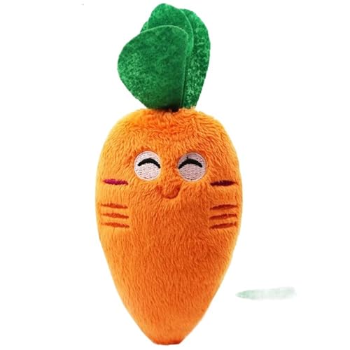 Quietschspielzeug for kleine und mittelgroße Hunde, süßes Knochen-Karottenspielzeug for Aggressive Kauer, Haustier- und Katzenprodukte, Zubehör(1pc Carrot) von HYUIND