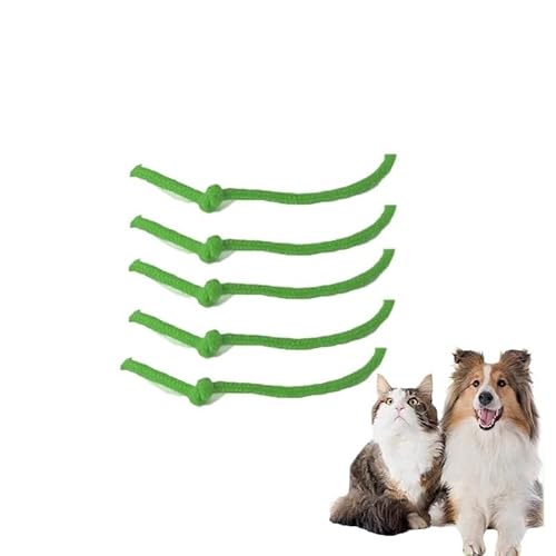 Wiederaufladbares Heimtierbedarf Hunde- und Katzentraining zur Nachahmung von Ratten-Haustier-Interaktives Spielzeug Elektrischer Spielzeugball Simulierter Schwanz Home(5pcs-Green-Rope) von HYUIND
