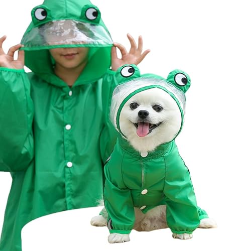 HZHYMBD Regenmantel für Haustiere Big Dog Haustier Regenmantel, Vierbeinige Im Freien Wasserdicht-Frosch Kleidung-xs (1-3 Catties Empfohlen) von HZHYMBD