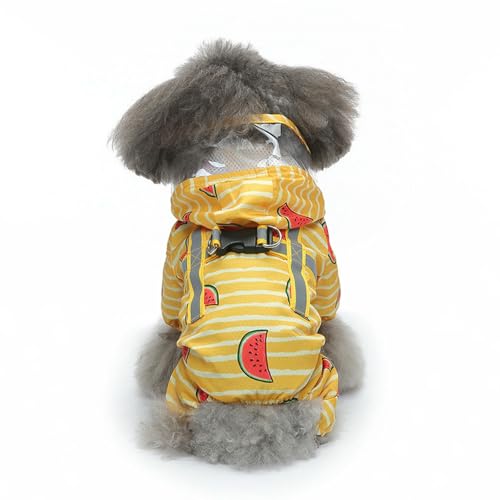 HZHYMBD Regenmantel für Haustiere Haustierhund Regenmantel, Universeller Reflektierender Hunde Im Freien Regenmantel-Wassermelone-s von HZHYMBD