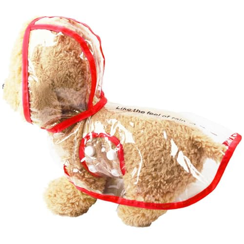 HZHYMBD Regenmantel für Haustiere Hunde- Und Katze Transparent Zweibeinige Farbenfrohe Im Freien, Tierversorgungen wasserdichte Regenausrüstung-Big Red Edge Regenmantel-xs HZHYMBD Regenmantel für Haustiere Hunde- Und Katze Transparent Zweibeinige Farbenfrohe Im Freien, Tierversorgungen wasserdichte Regenausrüstung-Big Red Edge Regenmantel-xs von HZHYMBD