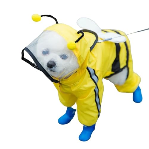 HZHYMBD Regenmantel für Haustiere Hunderegenmantel, wasserdichte Sommerkleidung Haustiere, Vierbeiniger Vollflächiger Mittlere Und Kleine Hunde-kleine Biene-l HZHYMBD Regenmantel für Haustiere Hunderegenmantel, wasserdichte Sommerkleidung Haustiere, Vierbeiniger Vollflächiger Mittlere Und Kleine Hunde-kleine Biene-l von HZHYMBD
