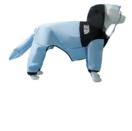 HZHYMBD Regenmantel für Haustiere Mittlere Und Große Hunde An Regentagen, Wasserdichter Alle Vier Beine-blau-3xl (empfohlenes Gewicht Innerhalb Von 25 Pfund) von HZHYMBD