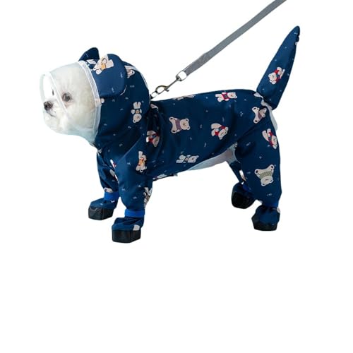 HZHYMBD Regenmantel für Haustiere Pet Regenmantel, Regencape Mit Füßen Kleine Und Mittlere Hunde, Voll wasserdichte Regenkleidung-Blauer Bär-s-4-7 Pfund HZHYMBD Regenmantel für Haustiere Pet Regenmantel, Regencape Mit Füßen Kleine Und Mittlere Hunde, Voll wasserdichte Regenkleidung-Blauer Bär-s-4-7 Pfund von HZHYMBD