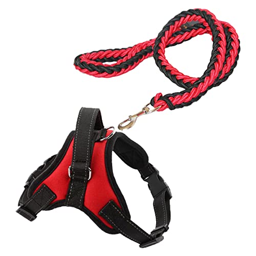 Atmungsaktives Hundegeschirr und Leine, kein Ziehen, weich, verstellbar, 130 cm, für kleine Hunde, Welpen, Geschirr für Spaziergänge im Freien, Größe S Atmungsaktives Hundegeschirr und Leine, kein Ziehen, weich, verstellbar, 130 cm, für kleine Hunde, Welpen, Geschirr für Spaziergänge im Freien, Größe S von HZONGMINGZT