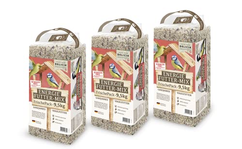 Delicia Energie Futter Mix Ganzjahres Vogelfutter (28,5 kg (3 x 9,5 kg)) von HaGaFe