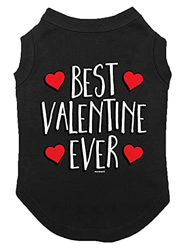 Best Valentine Ever Hunde-Shirt, Schwarz, Größe L von Haase Unlimited
