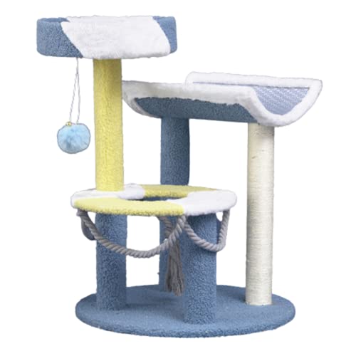 Katzenturm Moderner Kratzbaum, Multifunktions-Freizeiteinrichtungen, Kreativitäts-Katzenmöbel mit Kratzbäumen für Kätzchen Gemütlich von Habiba