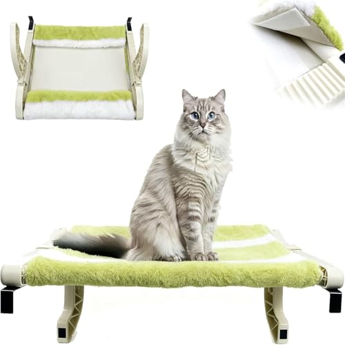 Purrloft Katzenbett – Purrloft Katzenbett-Hängematte, Fensterhängematte mit einstufiger Klemmverstellung, Tragkraft bis 13,6 kg, einfach zu montieren, Bett für Fensterbank und Bett von Hadghdf