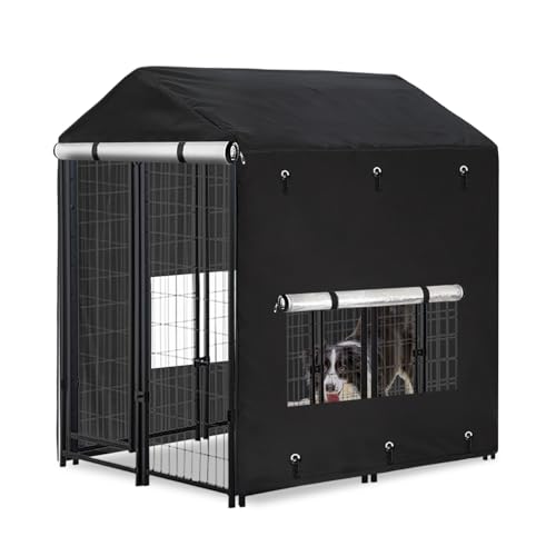 Abdeckung für Hundehütten für den Außenbereich, 10,7 cm T x 10,6 cm B x 11,4 cm H, vollständige Abdeckung, winddicht, UV-Schutz, mit transparentem PVC-Fenster und atmungsaktivem Netz. Wasserdichte Abdeckung für Hundehütten für den Außenbereich, 10,7 cm T x 10,6 cm B x 11,4 cm H, vollständige Abdeckung, winddicht, UV-Schutz, mit transparentem PVC-Fenster und atmungsaktivem Netz. Wasserdichte von Hadisi