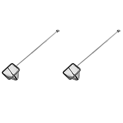 Hagsnec 2X Aquarium Fisch Netz mit Ausziehbarem Rostfreier, Feinmaschiges Fisch Netz für Fisch Aquarium von Hagsnec