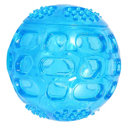 Hündchen Quietschendes Ballspielzeug [Meteorites Bouncy Series] Bissfester Squeeze Chew Für Aggressive Chewers [Ungiftiger Weichgummi], Niedlicher Kristall-Ball-Design von Hagsnec