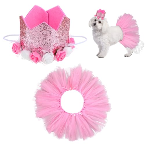 Tutu-Rock für Hunde Princessin Katze Kostüm und Mütze Tüll Rock für Kleine Haustiere Haustier Tutu Rock Geburtstags Hunde Katzen Haustiere Tutu-Rock für Hunde Princessin Katze Kostüm und Mütze Tüll Rock für Kleine Haustiere Haustier Tutu Rock Geburtstags Hunde Katzen Haustiere von HaiFafafaing