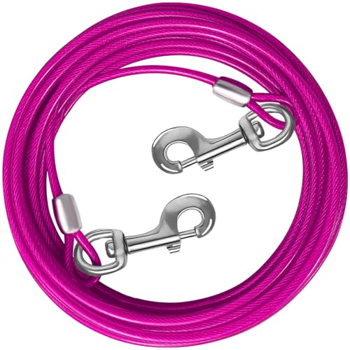 HaiYUAN Hundekabel, 3,5 m, 5,1 m, 6,1 m, 25,3 m, Hundeleine für Hof, Stahldraht, Hundekabel mit langlebigen, hochwertigen Clips, Blaue Hundeketten für den Außenbereich HaiYUAN Hundekabel, 3,5 m, 5,1 m, 6,1 m, 25,3 m, Hundeleine für Hof, Stahldraht, Hundekabel mit langlebigen, hochwertigen Clips, Blaue Hundeketten für den Außenbereich von HaiYUAN