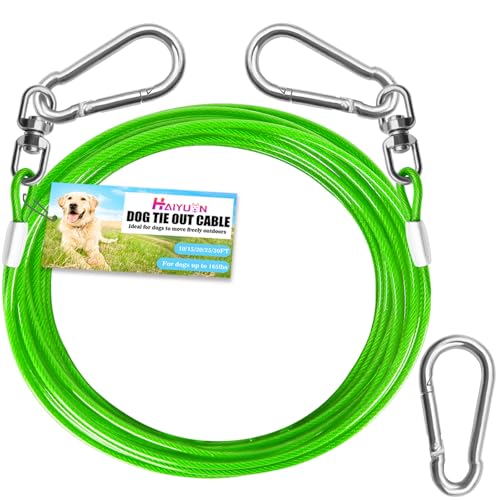 HaiYUAN Hundeleinenkabel – robuste Hundeleine für Hof, Blau/Violett/Grün/Rosa, Outdoor-Leine und Leine, 3,4 m, 4,5 m, 6,2 m, 9 m, Leine für Hunde im Freien HaiYUAN Hundeleinenkabel – robuste Hundeleine für Hof, Blau/Violett/Grün/Rosa, Outdoor-Leine und Leine, 3,4 m, 4,5 m, 6,2 m, 9 m, Leine für Hunde im Freien von HaiYUAN