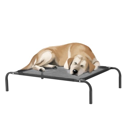HaiYiZuhause Erhöhtes Hundebett, Erhöhtes Hundebett im Freien für mittlere Hunde, Kühlendes Camping Erhöhtes Hundebett für drinnen und draußen, Waschbar Atmungsaktiv, Schwarz, Groß HaiYiZuhause Erhöhtes Hundebett, Erhöhtes Hundebett im Freien für mittlere Hunde, Kühlendes Camping Erhöhtes Hundebett für drinnen und draußen, Waschbar Atmungsaktiv, Schwarz, Groß von HaiYiZuhause