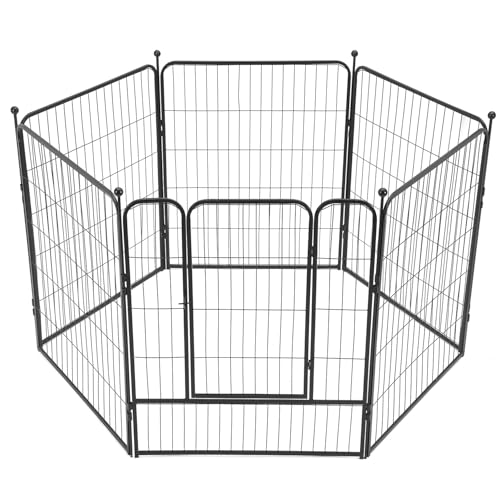 Hundelaufstall, 100cm Höhe 6 Panels Hundestall Garten Zaun Tier Barriere Übung Stift für mittlere/kleine Hunde, faltbar Haustier spielen Hof Tor mit Schwerkraft automatische Sperre, Haustier Laufstall Hundelaufstall, 100cm Höhe 6 Panels Hundestall Garten Zaun Tier Barriere Übung Stift für mittlere/kleine Hunde, faltbar Haustier spielen Hof Tor mit Schwerkraft automatische Sperre, Haustier Laufstall von HaiYiZuhause