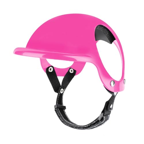Haibinsuo Haustierhelm mit Ohrloch Hunde Motorradhut Sonnen- und Windschutz Katzenhelm für Haustierbedarf Rosa von Haibinsuo
