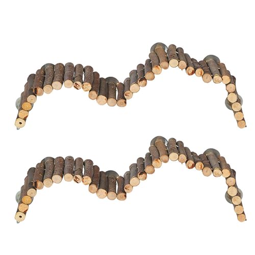 2pcs Bird Barch Kaut Spielzeug Vogelkäse Stehende Leiter Alle Größe Vogel Käfig Holz Übung Leiter Brücke Für Conures Klettern von Haiki