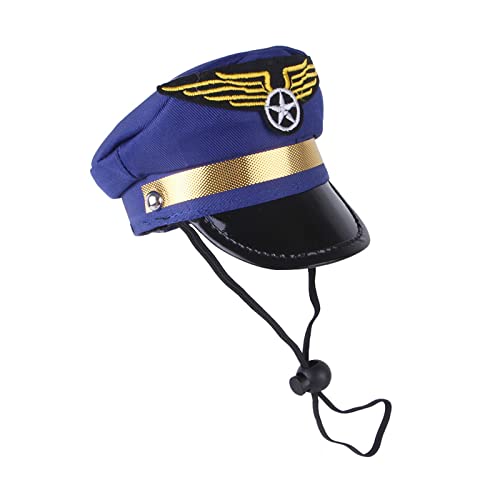 Cosplay Captain Halloween Schelmische Hunde Kostüm Netter Festival Haustierhut Kopfwege Cosplay Accessoires von Haiki